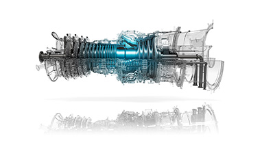 Appearance and cross section image of MHPS hydrogen gas turbine